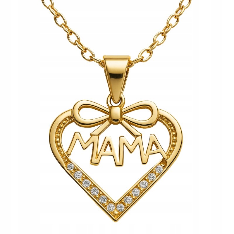 Pozlacený dámský náhrdelník řetízek s přívěskem pro maminku stříbro o ryzosti 925