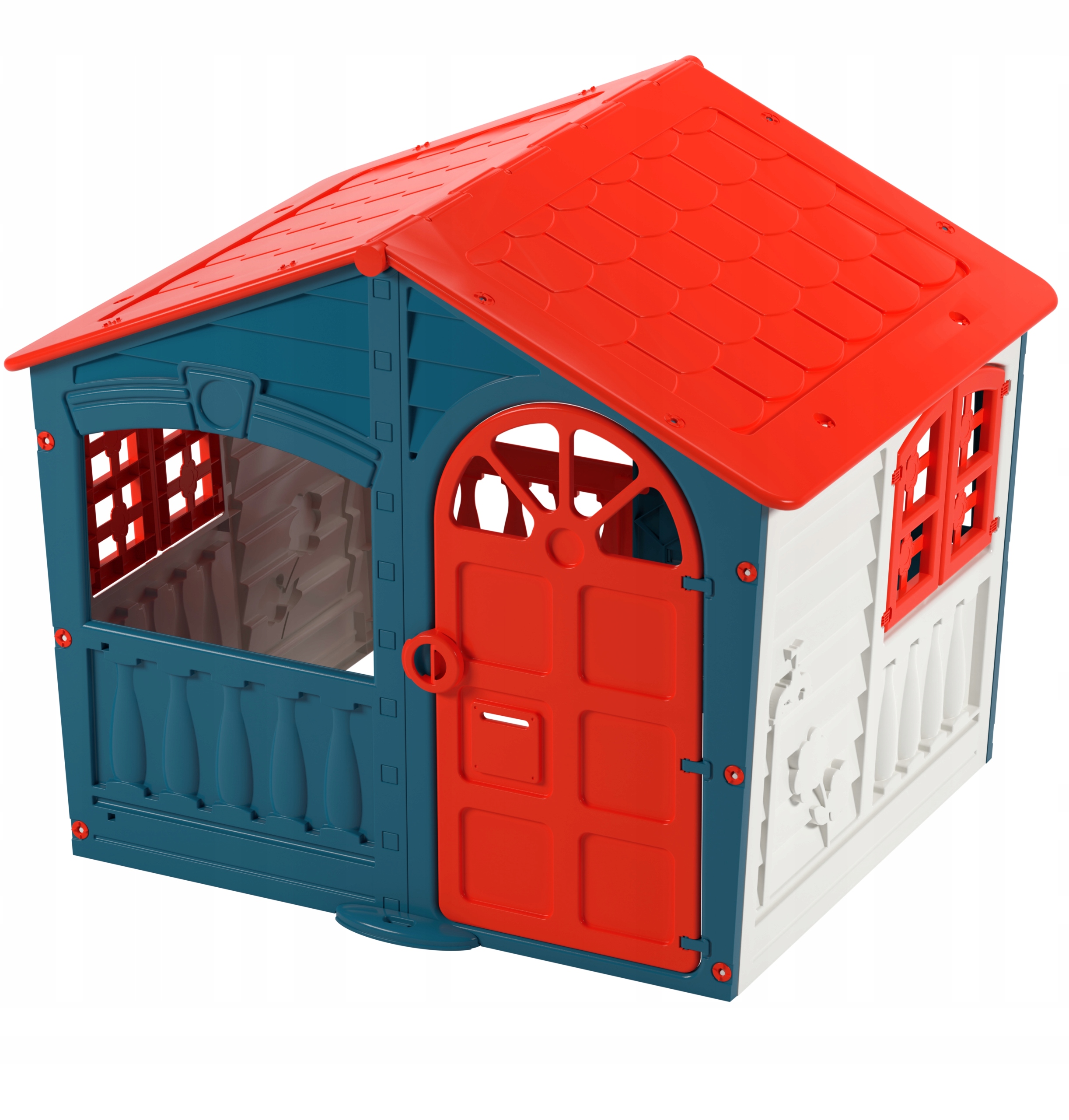 WIELKI DOMEK OGRODOWY DLA DZIECI OTWIERANE OKIENNICE XXL Kod producenta 7290101051060