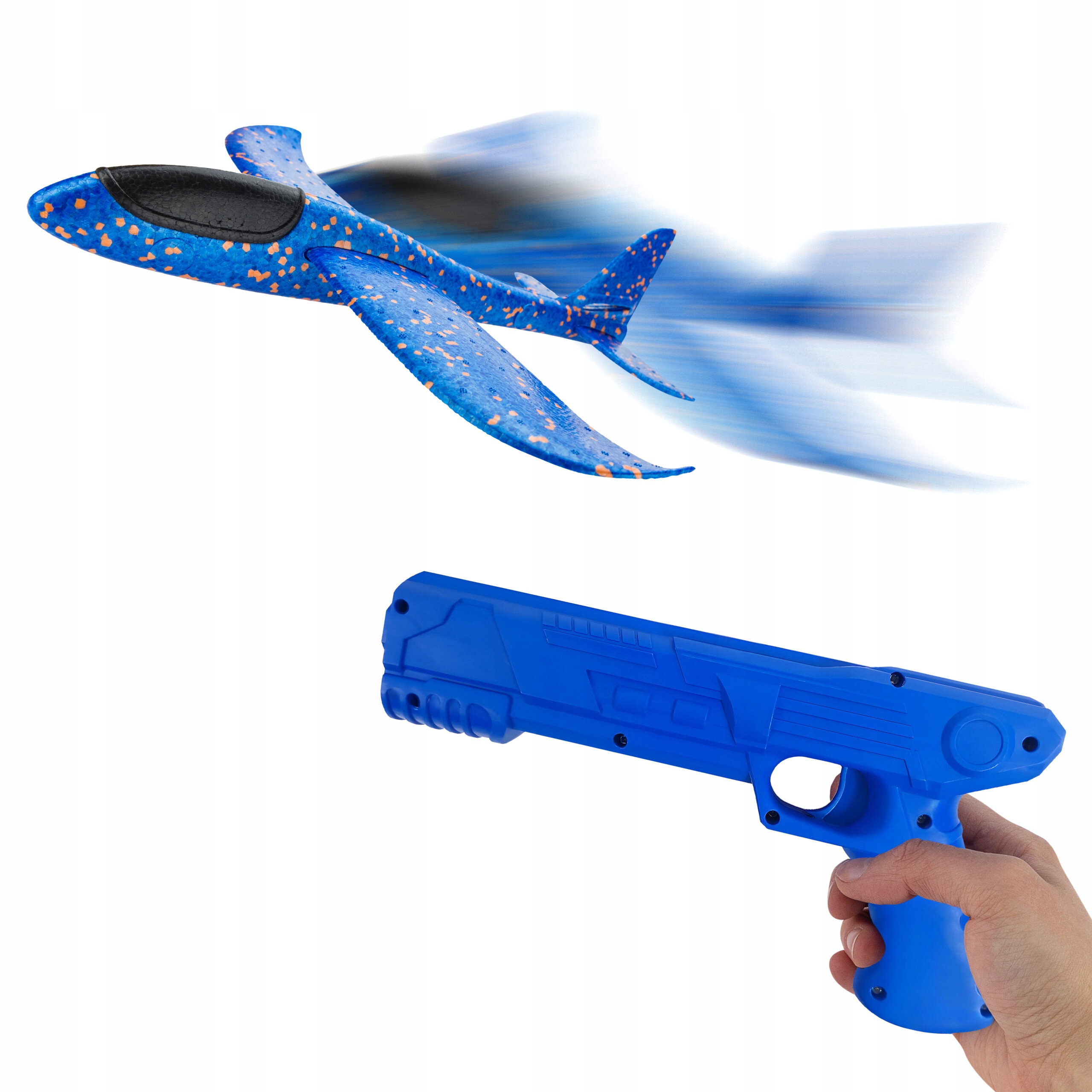 WYRZUTNIA SAMOLOT STYROPIANOWY RZUTKA PISTOLET 2w1 ZABAWKA SZYBOWIEC LATA Marka Vergionic