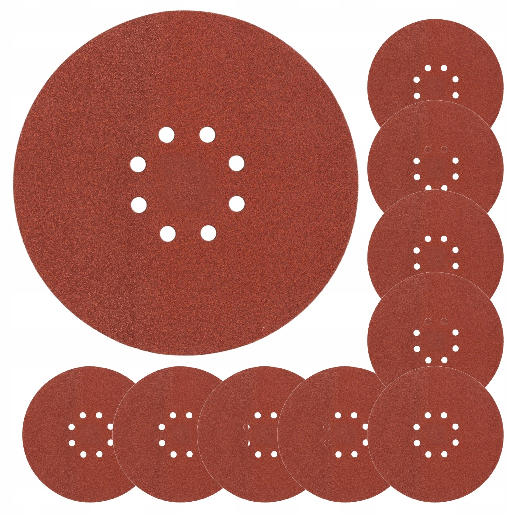 Papier ścierny krążek na rzep z otworami do żyrafy 225mm P150 10 szt.