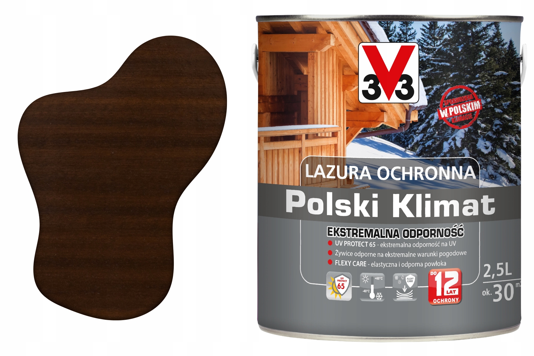 3V3 Výkonný lakovací nátěr pro střešní krytinu Impregnát na vodu Uv pro dřevo Extra Eko