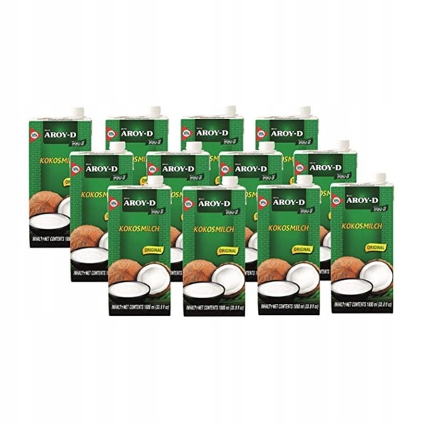 Mleko Kokosowe Naturalne Mleczko W Kartonie Aroy-d 12x1L
