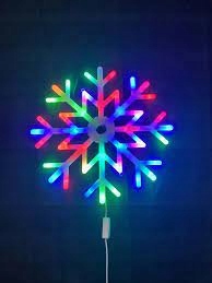 

Śnieżynka Świetlna Led Lampki Ozdoba Gwiazda Kolor