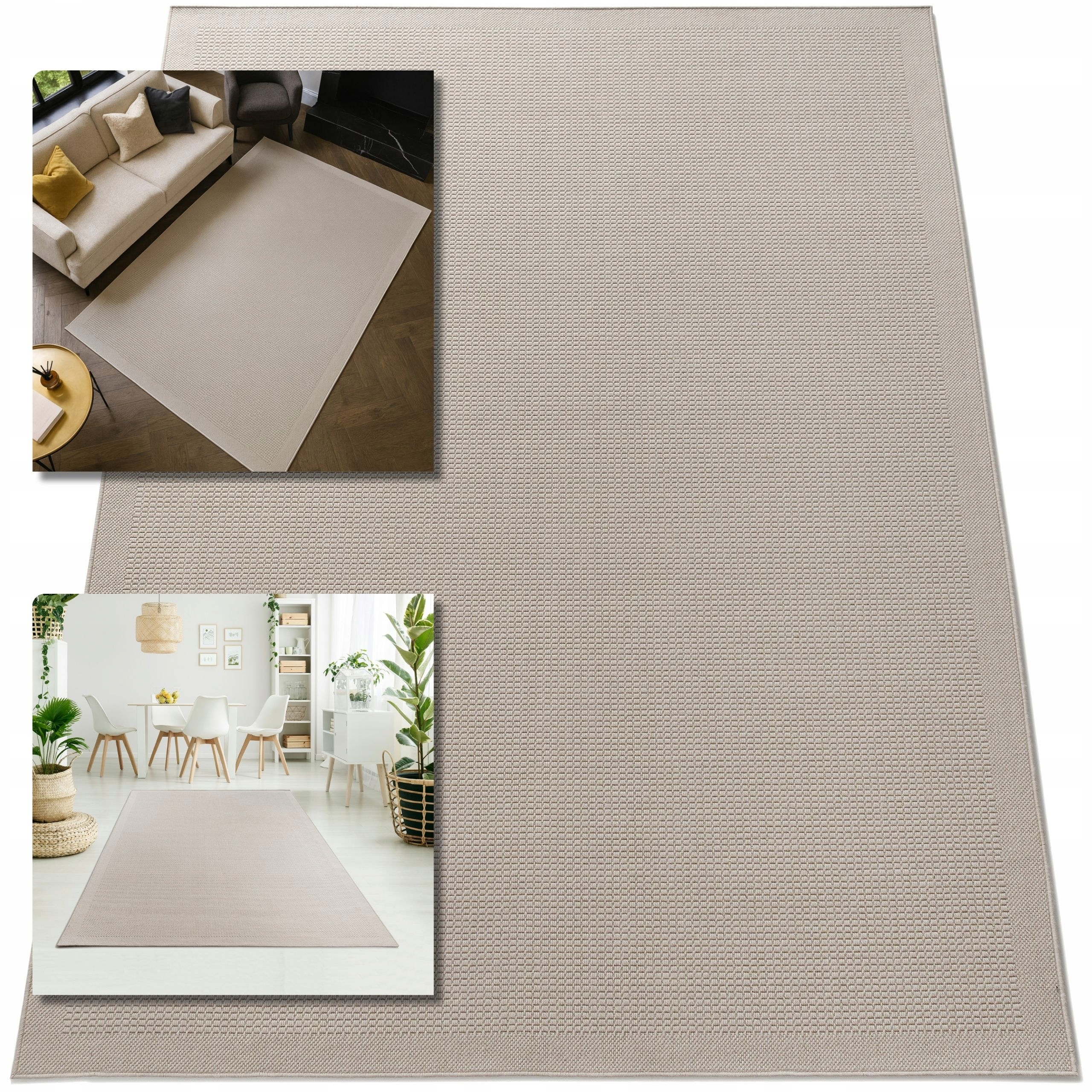 Koberec Vlněný 160x230 Dune Přírodní Krémový Koberce Do Obýváku Vlna Boho