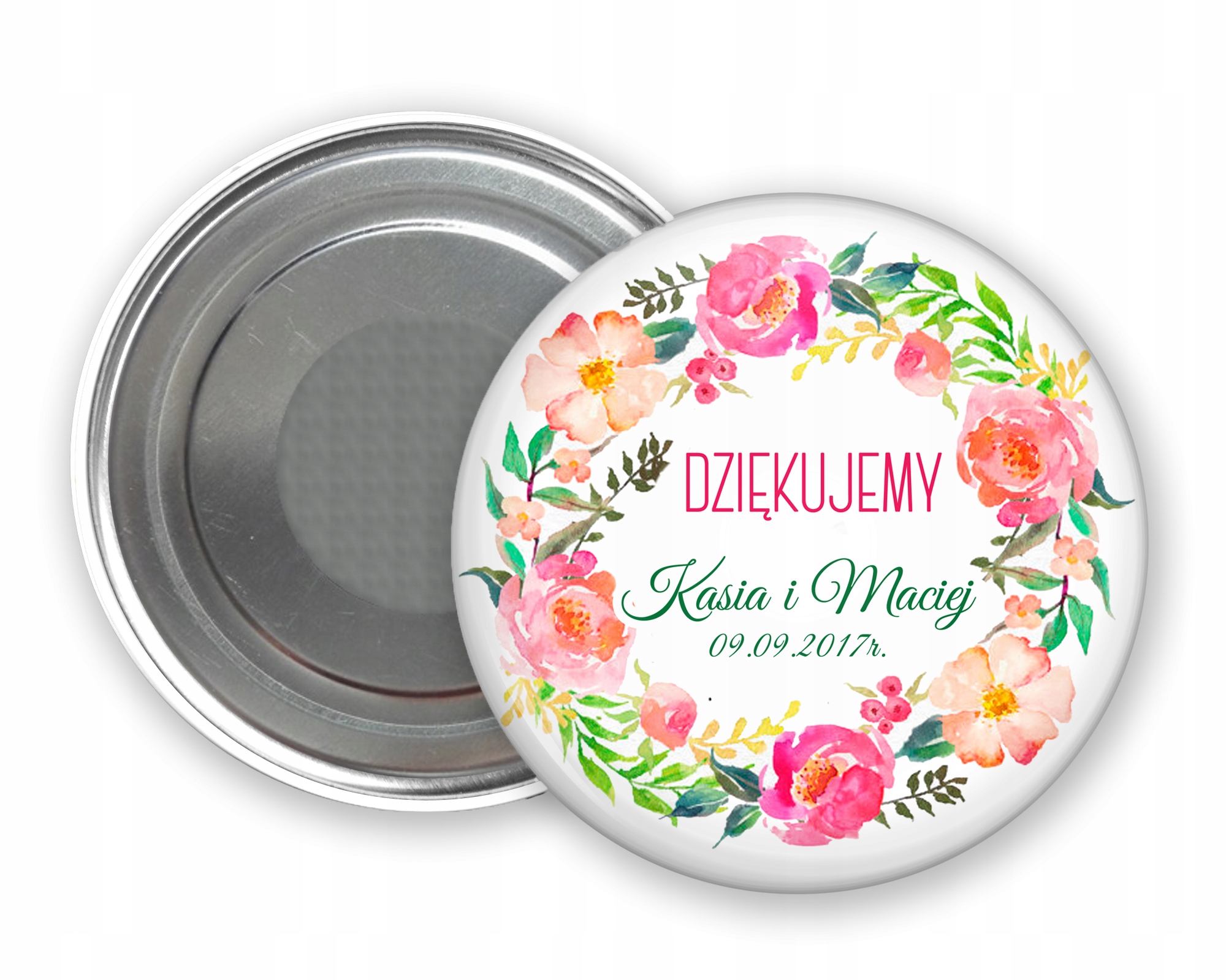 

Magnes podziękowania dla gości ślub wesele button