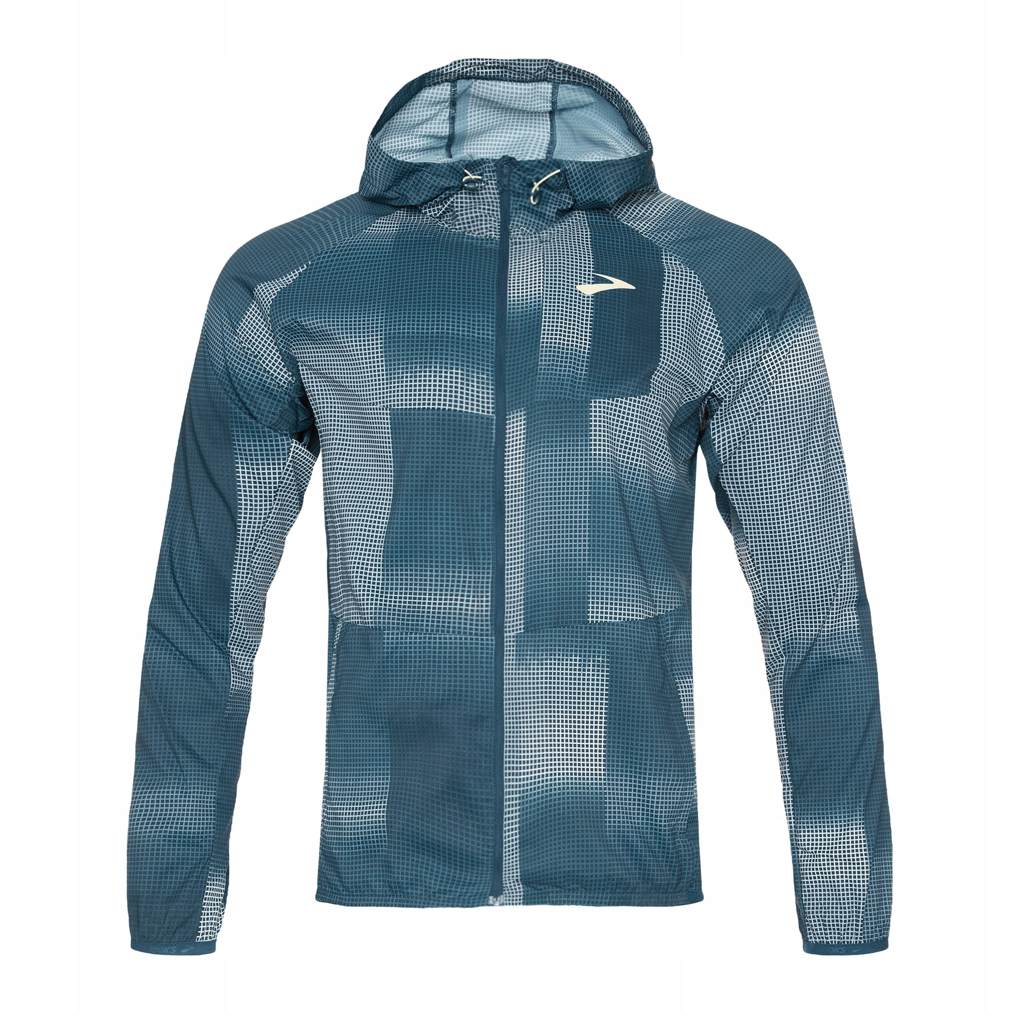 Kurtka do biegania męska Brooks Canopy indigo rush/altitude print