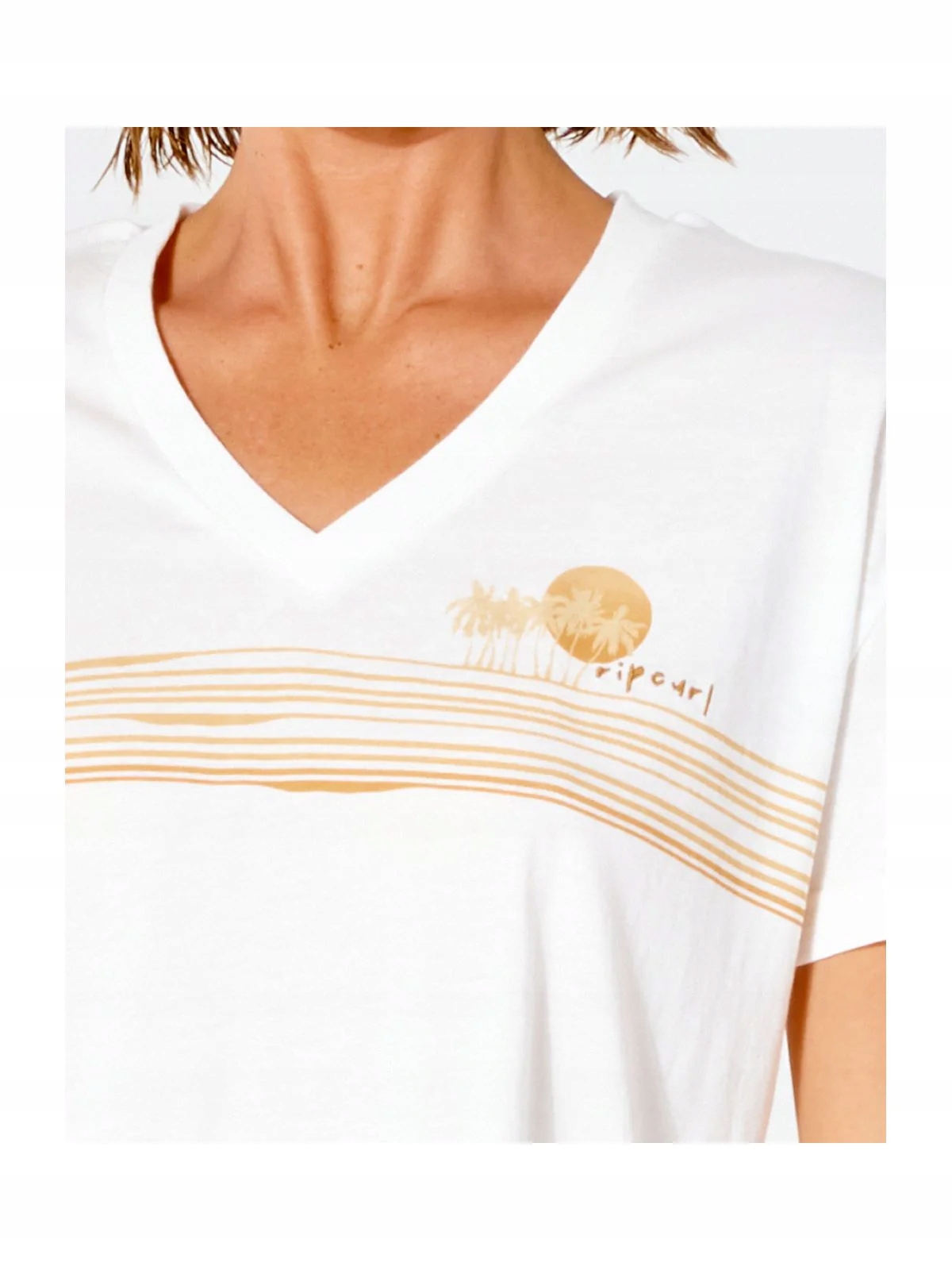 T-Shirt RIP CURL Sunset V-Neck Tee - biały XS Marka Rip Curl