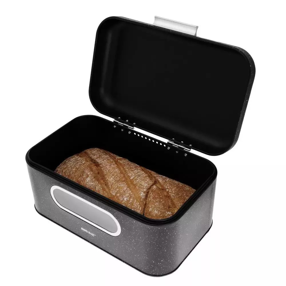 CHLEBAK STALOWY POJEMNIK NA PIECZYWO CZARNY MARMUR Kod producenta KH-1078