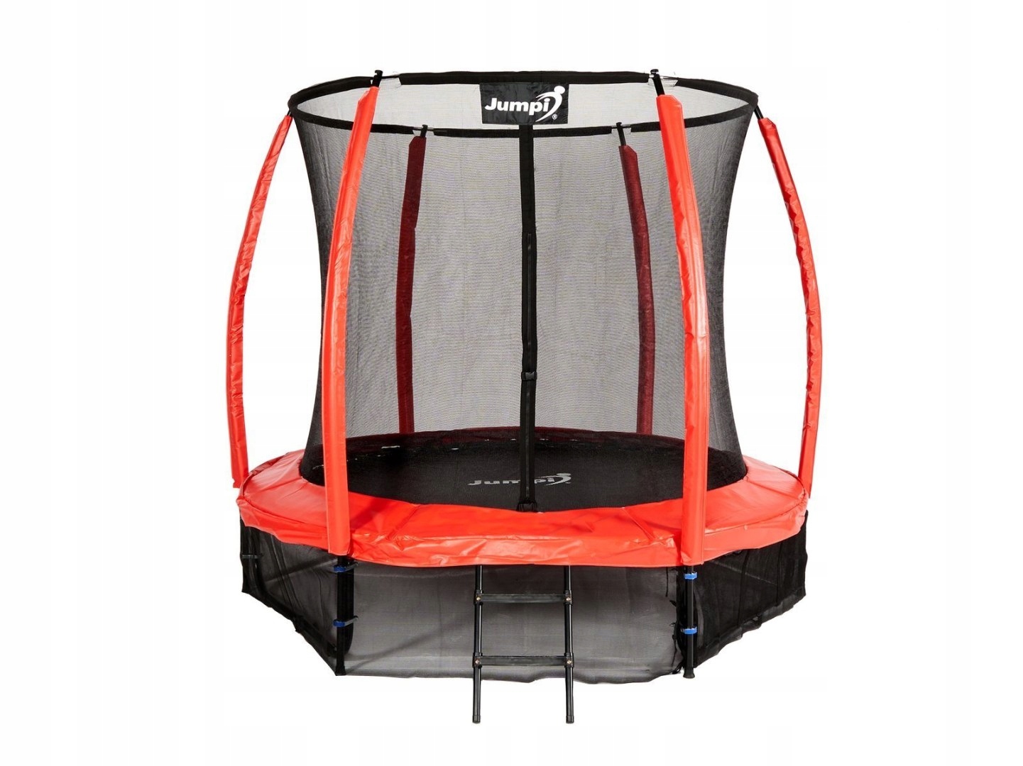Trampolina Ogrodowa Jumpi 252cm/8FT Maxy Comfort Plus Czerwona Z Wewnętrzną