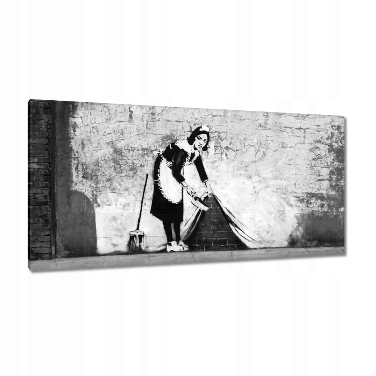 Obrazy 115x55 Banksy Pokojská Grafiti