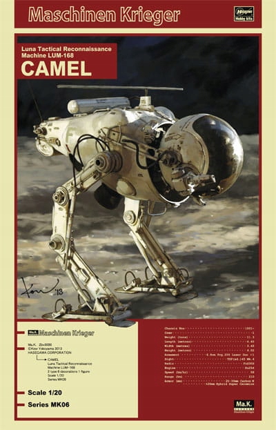 Měsíční taktický průzkumný letoun LUM-168 Camel 1:20 Hasegawa