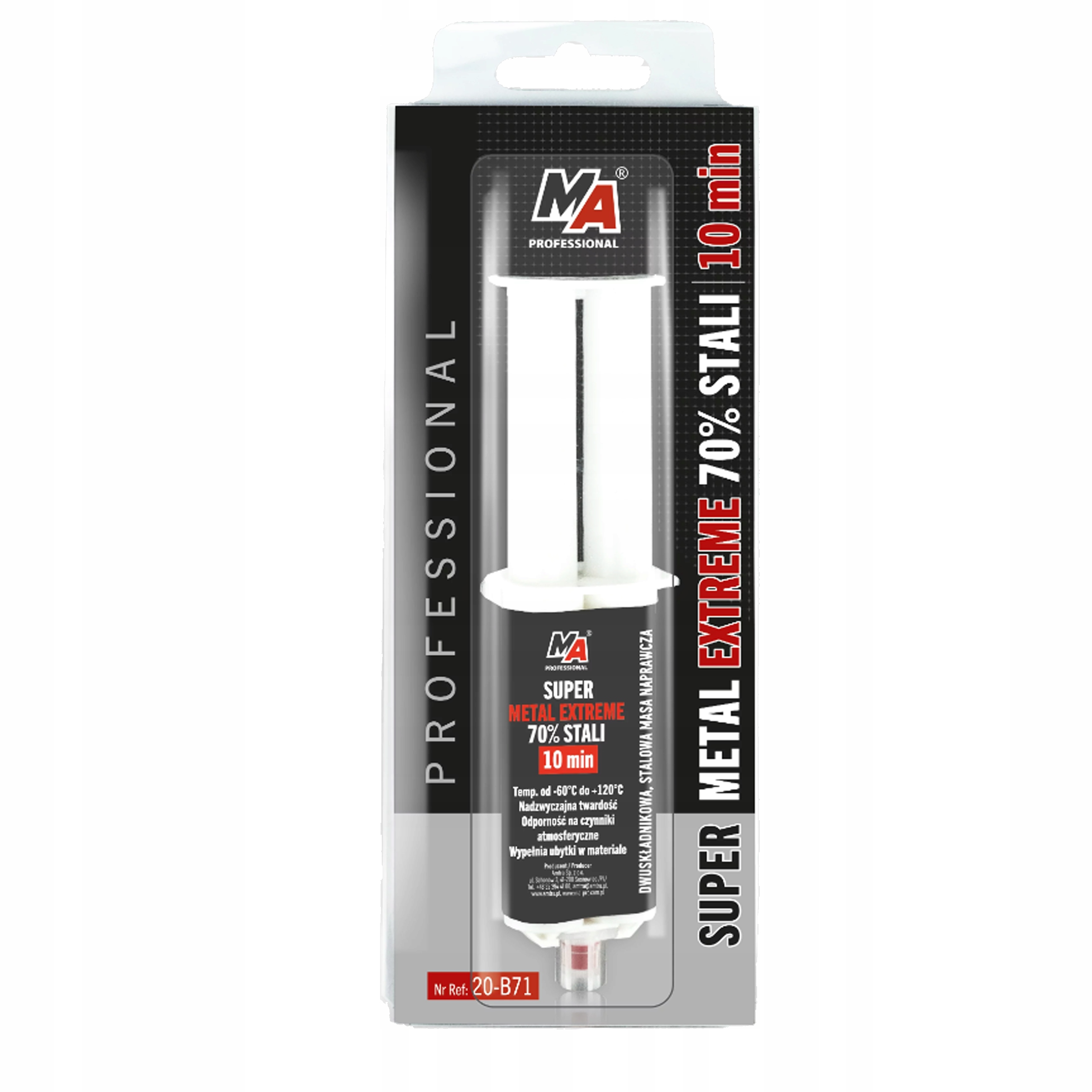 Ma Professional Epoxidové lepidlo-výplň na kov v striekačke 51g
