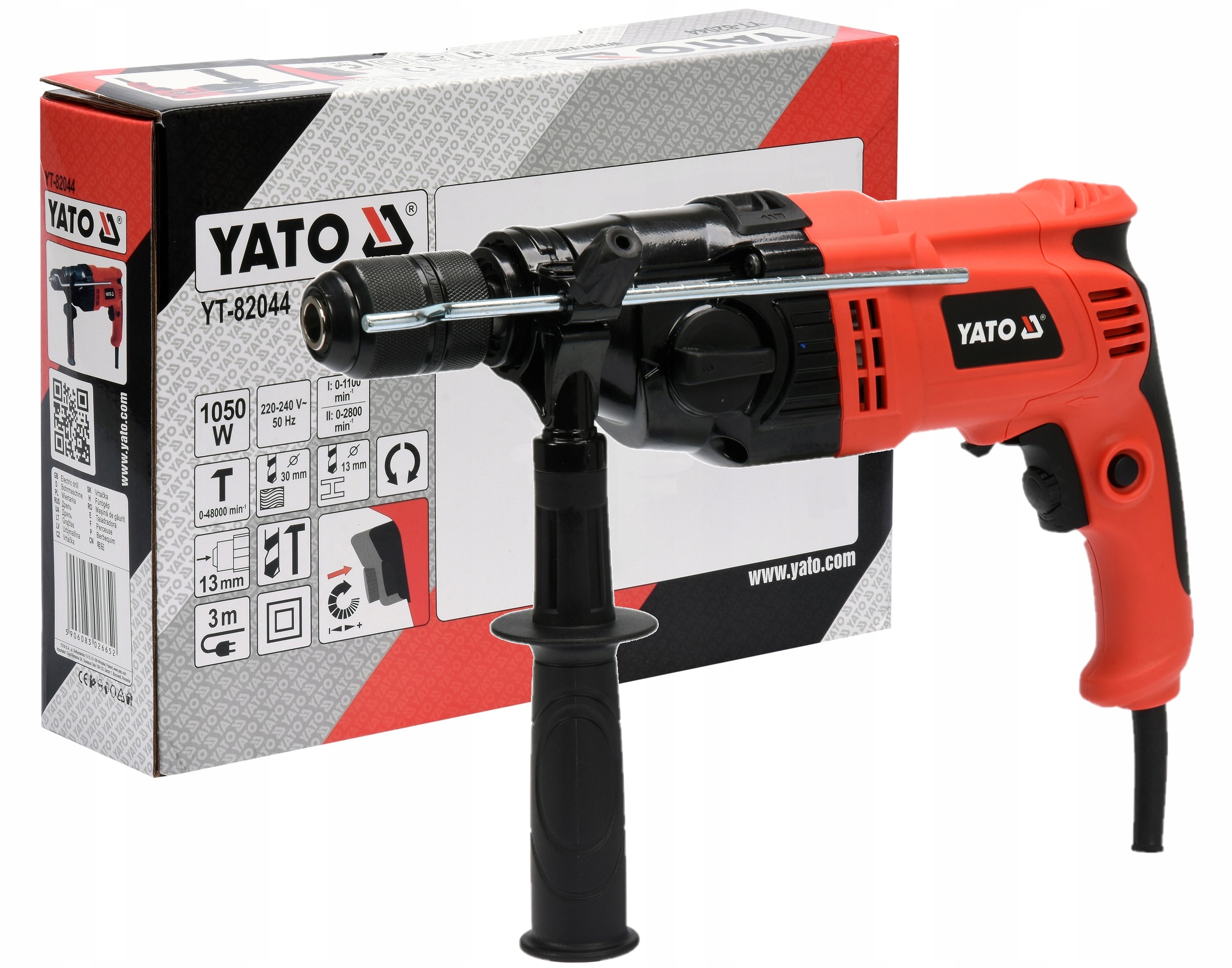 Příklepová Vrtačka 1050W 2 Rychlostní Stupně Příklep Yato YT-82044