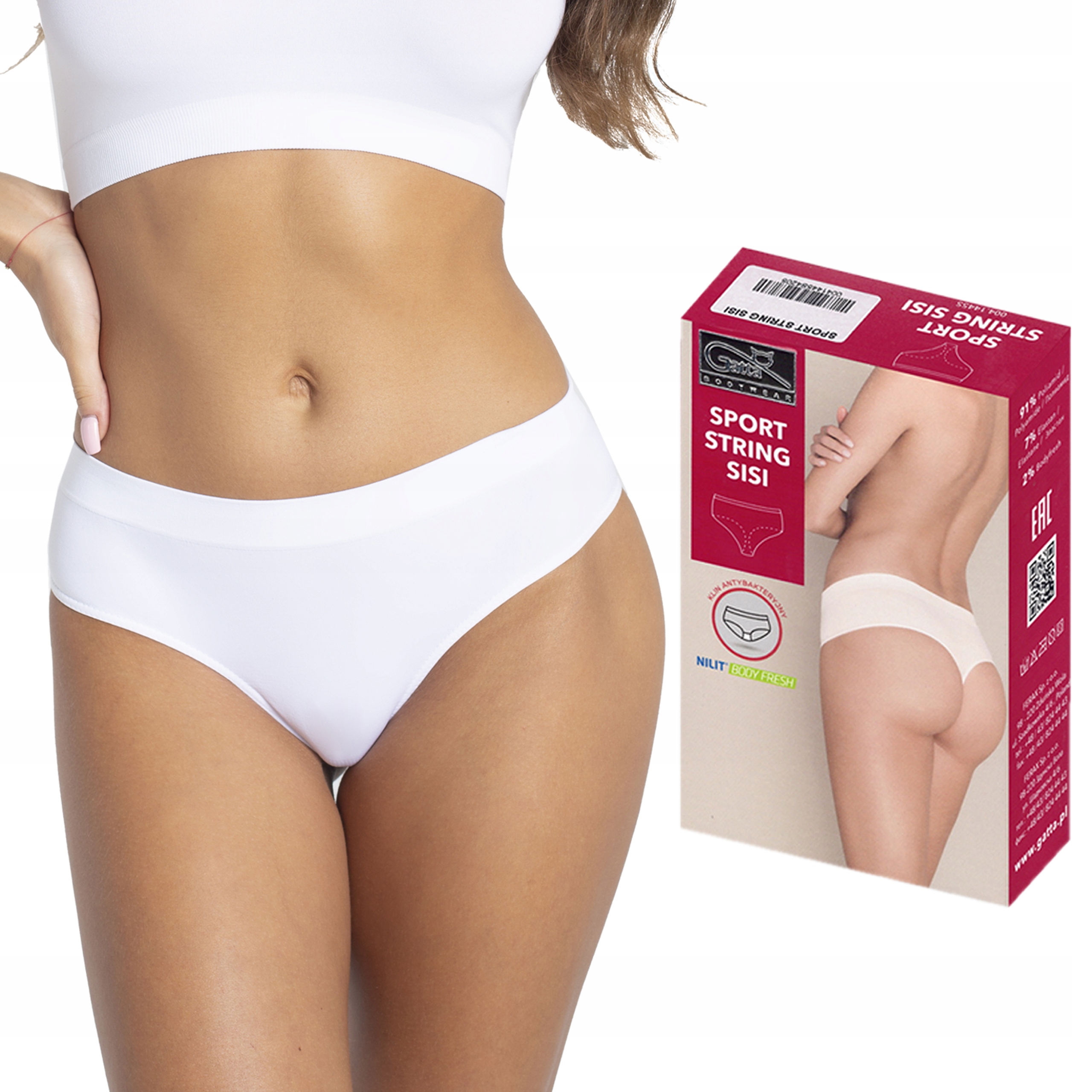 

Gatta stringi Sisi Sport String, białe, XL
