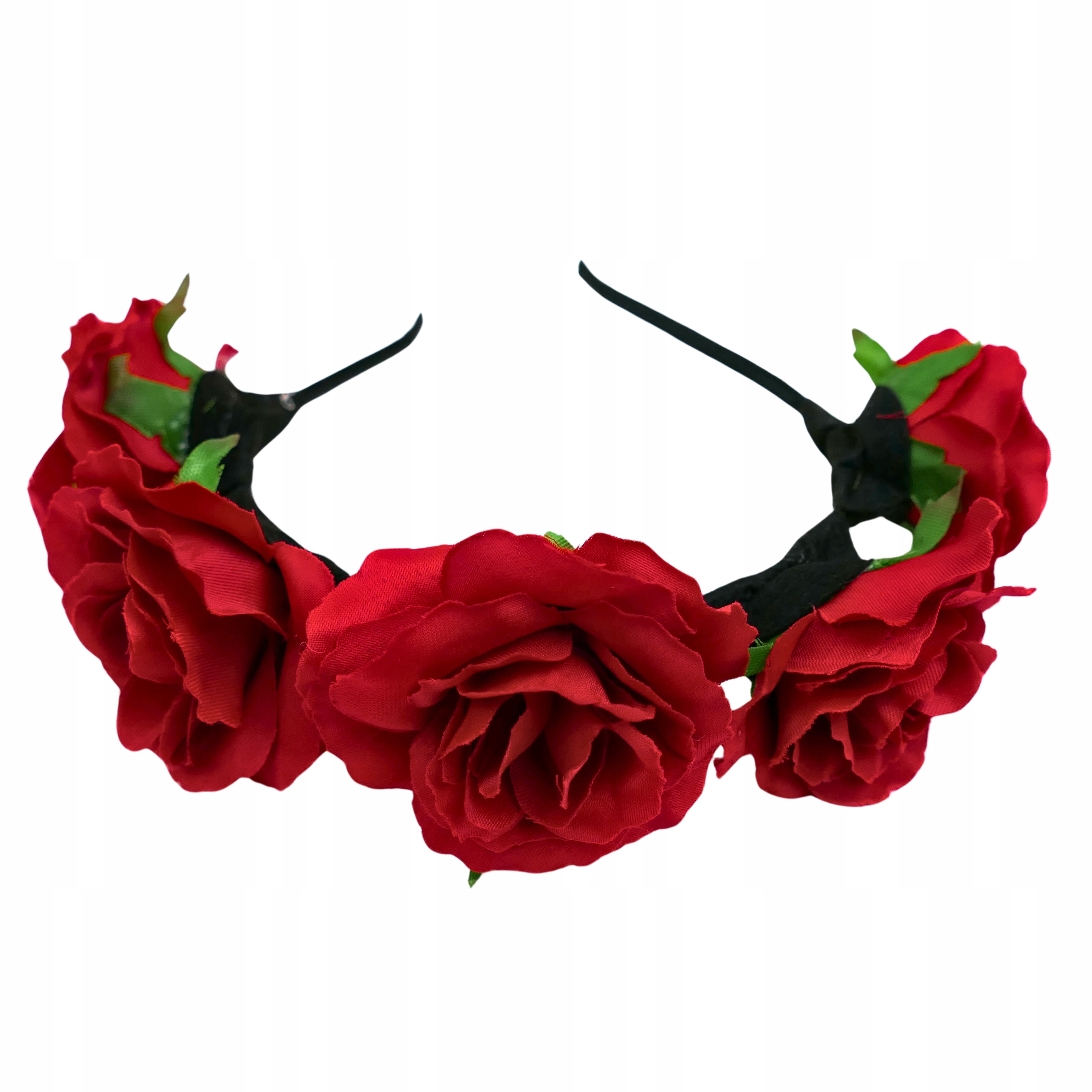 # OPASKA WIANEK na głowę do włosów wiosna kwiaty czerwona Marka bez marki