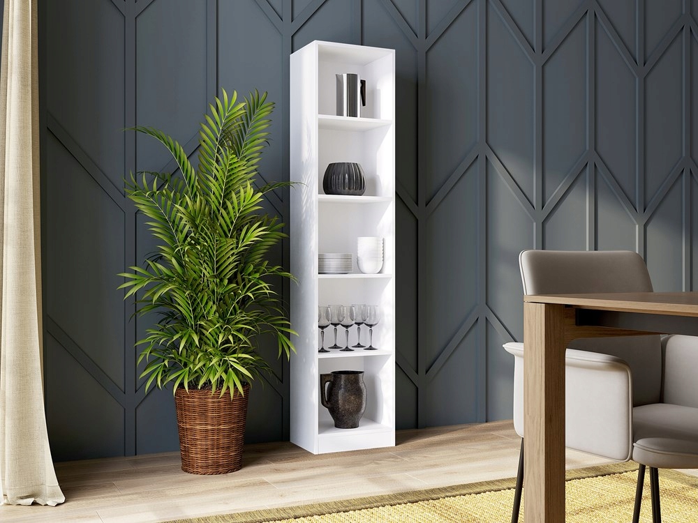 WĄSKA SZAFA SZAFKA REGAŁ STOJĄCY BIAŁA Marka TopEshop