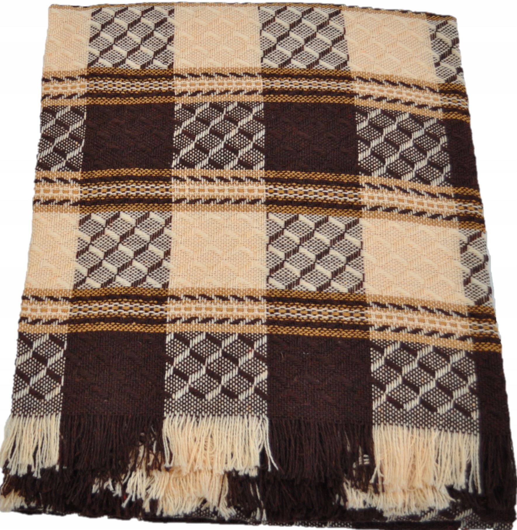 KOMPLET NARZUTA NA KANAPĘ 170x205 I DWA FOTELE BRĄZOWA MORELOWA KRATA Kod producenta Narzuta na kanapę i fotele