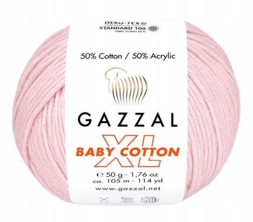 Gazzal Baby Cotton XL 3411 pudrowy róż