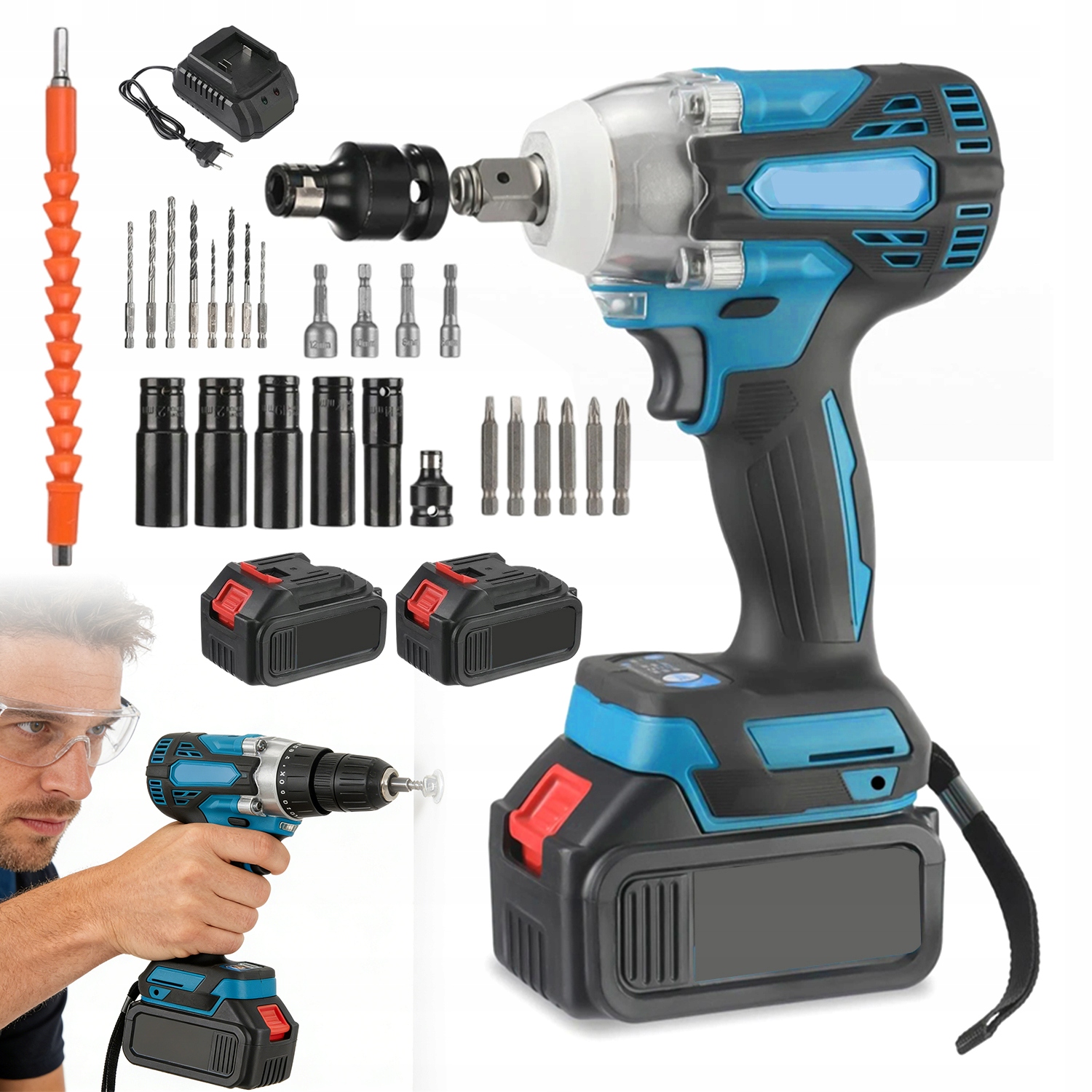 Elektrický Klíč 300 Nm Pro Montáž Šroubů Ve Stavebnictví A Automobilovém Průmyslu