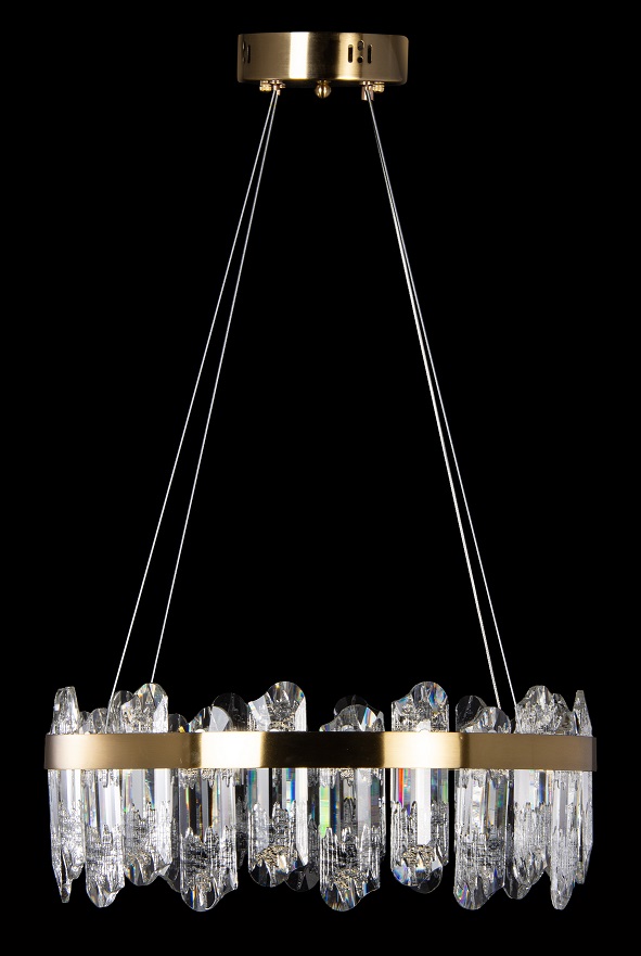 Křišťálový zlatý Ring pro kosmetický kadeřnický salon, Led ozdoba