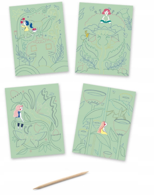 DJECO ZESTAW WYDRAPYWANKA KOLOROWANKA ZDRAPKA Marka Djeco