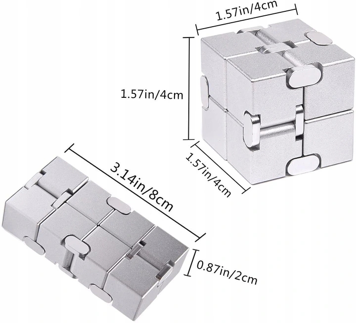 Fidget Cube Toy Infinity Metal Stress Relief Płeć chłopcy dziewczynki