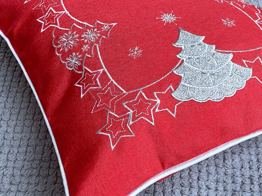 Poszewka Świąteczna 40x40 cm Gwiezdne Choinki Marka inna