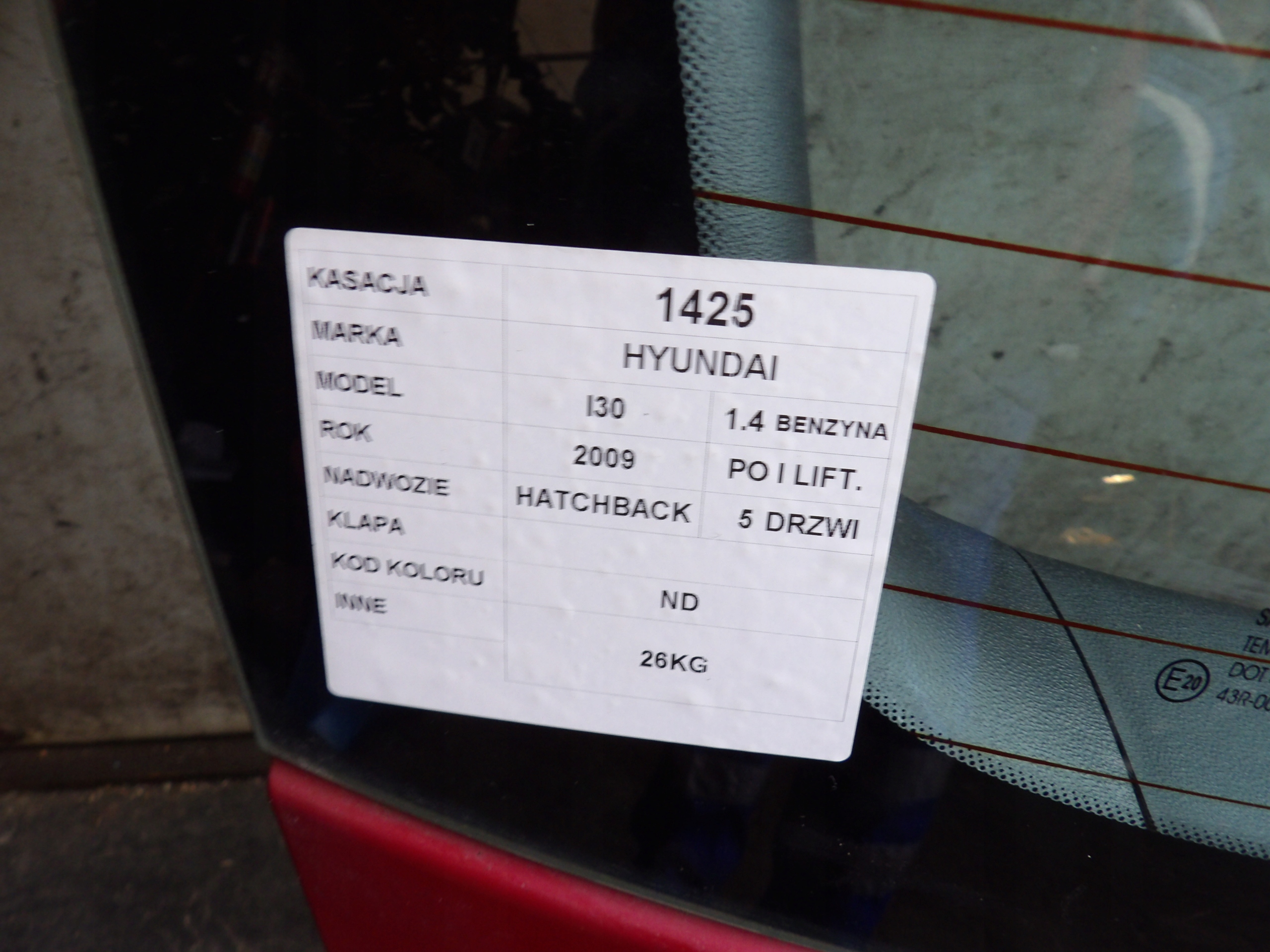Hyundai i30 and boot doors lak. ND lift HB 5D