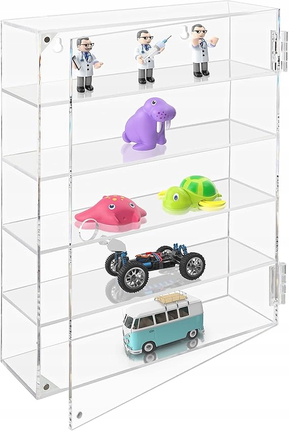 5-úrovňová akrylová nástenná vitrína, organizér na kolekcie, 27,5 x 35,7 cm
