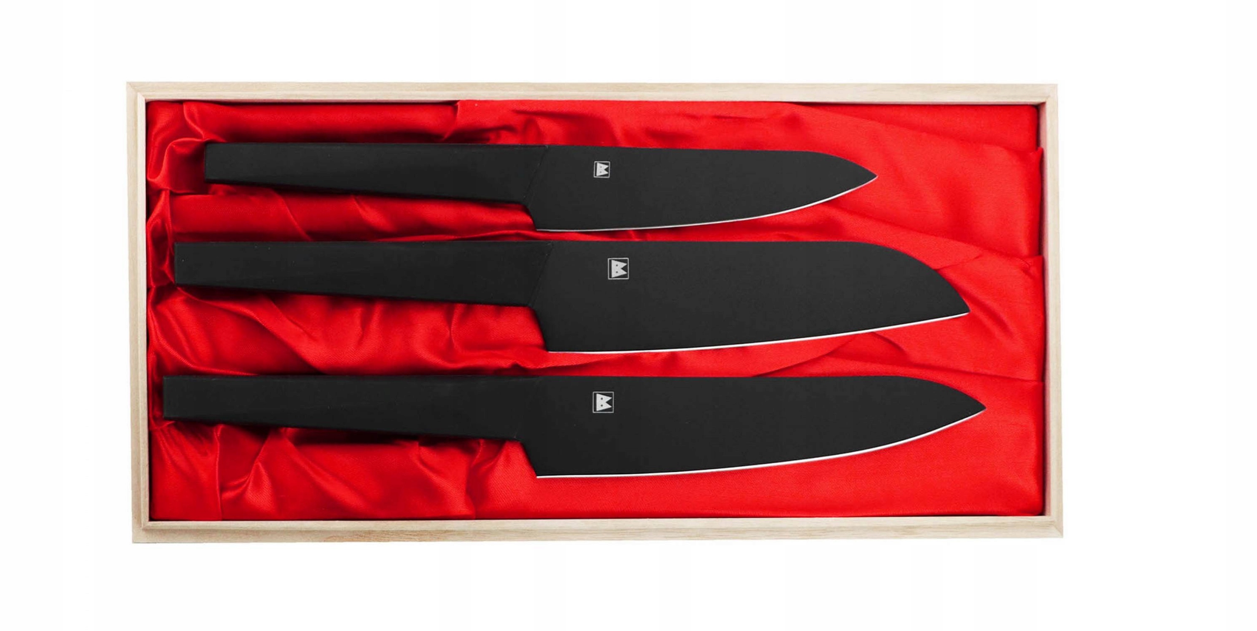 Satake Black Sada 3 nožov v drevenej krabičke