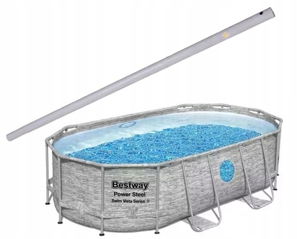 Horizontální trubka C do bazénu Bestway Power Steel 427x250x100 cm Oval