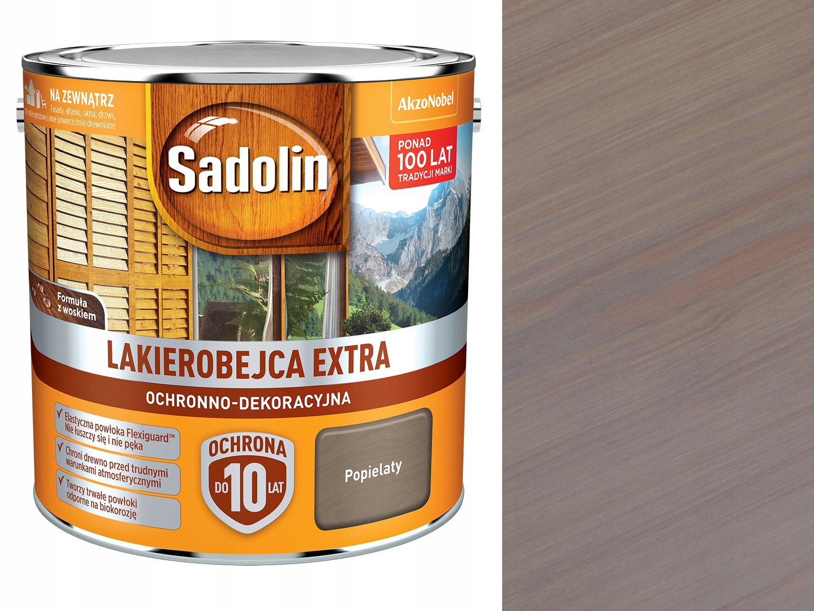 Sadolin Lakierobejca drewna EXTRA Popielaty 5L