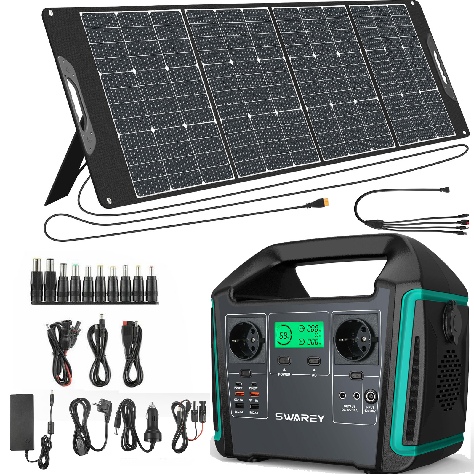 Power Bank Swarey 1000W Stacja SOLARNY+200W Solar