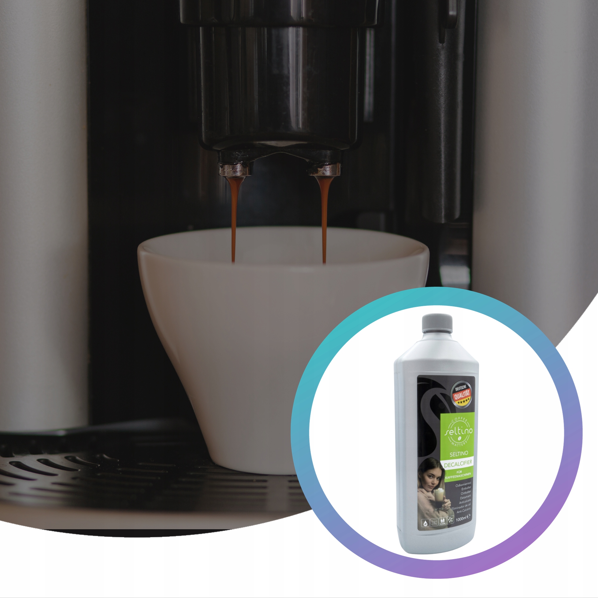 Odkamieniacz do ekspresu UNIWERSALNY SELTINO 1000 ml PŁYN ODKAMIENIAJĄCY XL Postać płyn