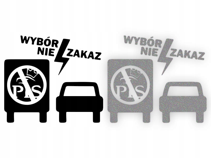 Naklejka WYBÓR NIE ZAKAZ na samochód na auto - ODB