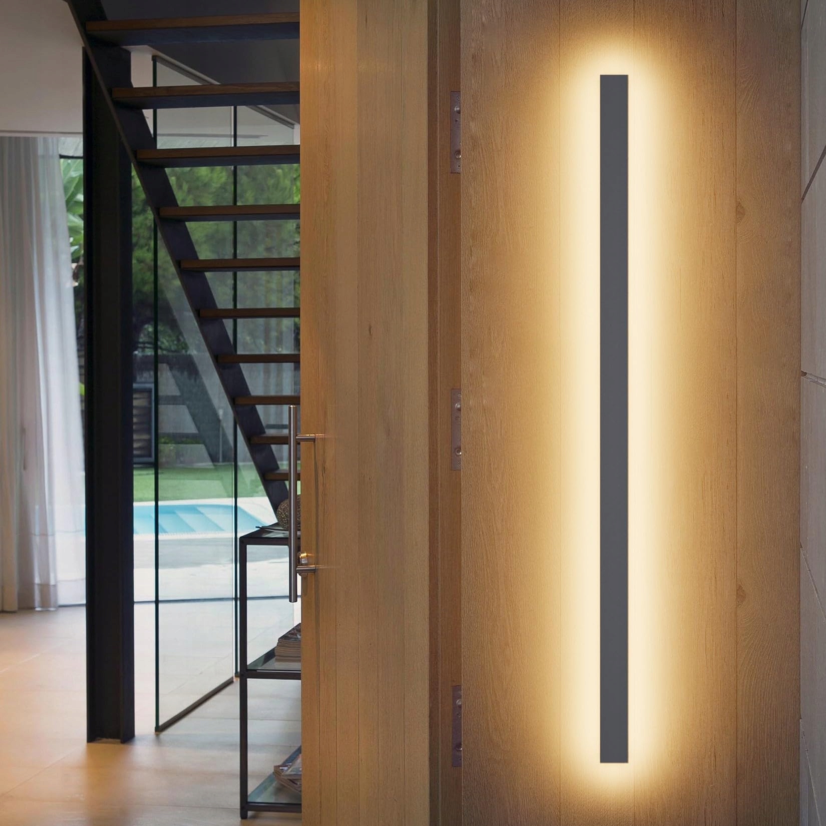 K-BRIGHT 45W Lampa Ścienna LED IP65 150CM Ciepła Biała Do Ogrodu Tarasu — miniatura 5