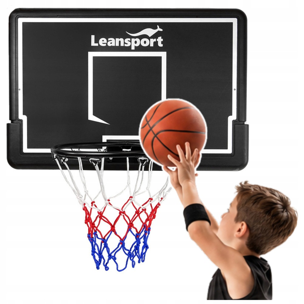 Basketbalový koš na zavěšení s tabulí 90 cm, černý, zahradní