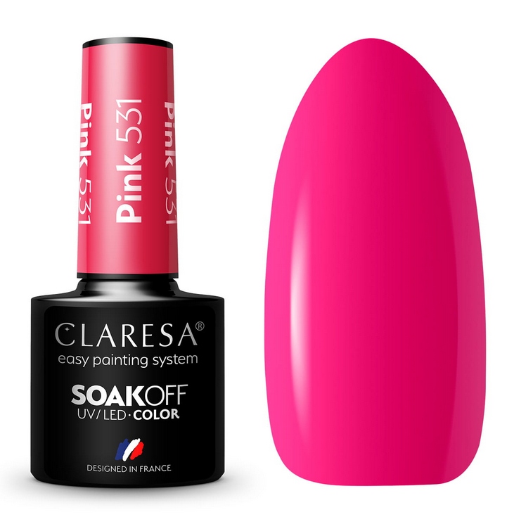 

Claresa Pink 531 Lakier Hybrydowy Neonowy Róż