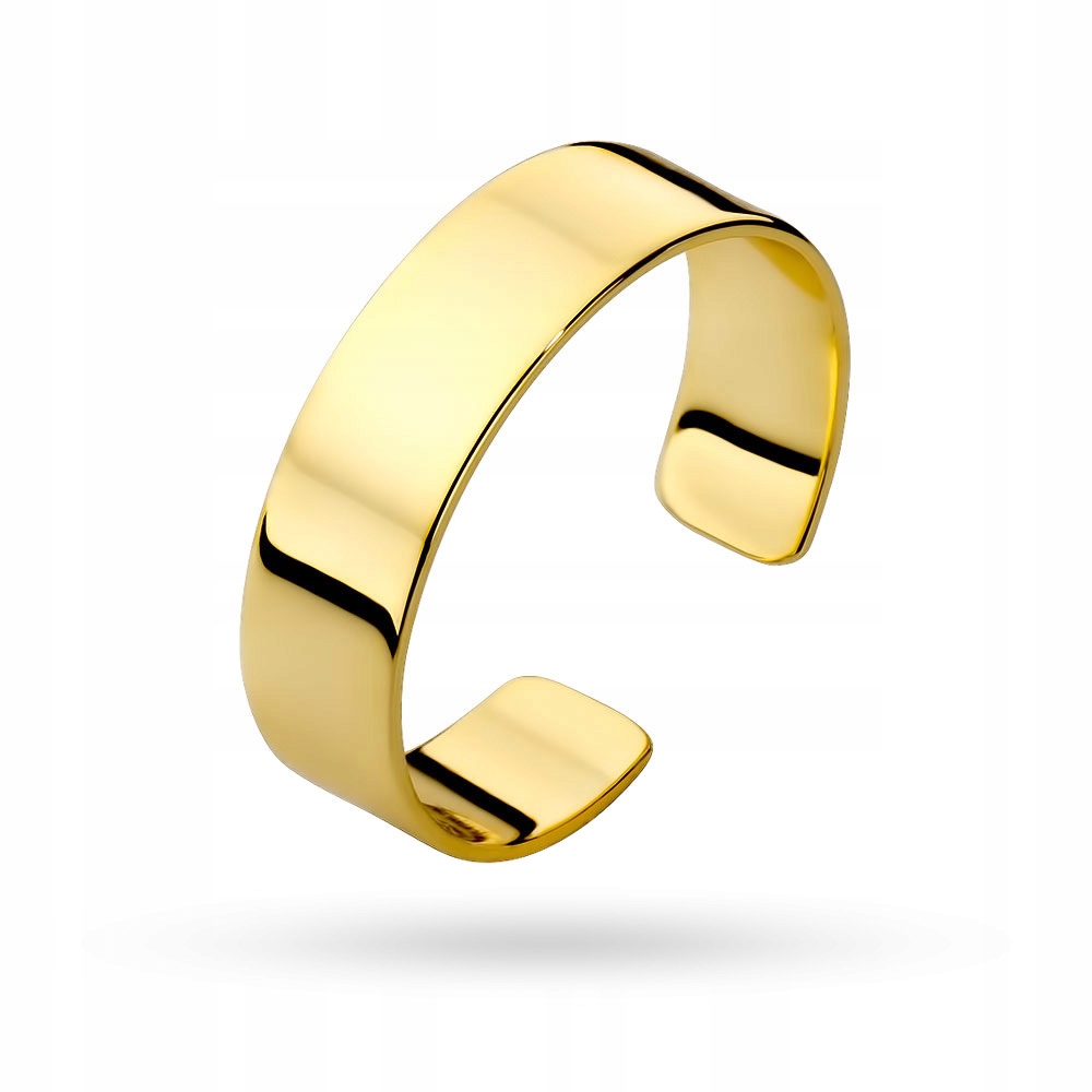 Srebrny Pierścionek pr. 925 Szeroka Gładka Obrączka