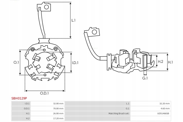 CZĘŚCI ALT + ROZRUSZN SZCZOTKOTRZYMACZ ROZRUSZNIKA AS-PL Producent części AS-PL