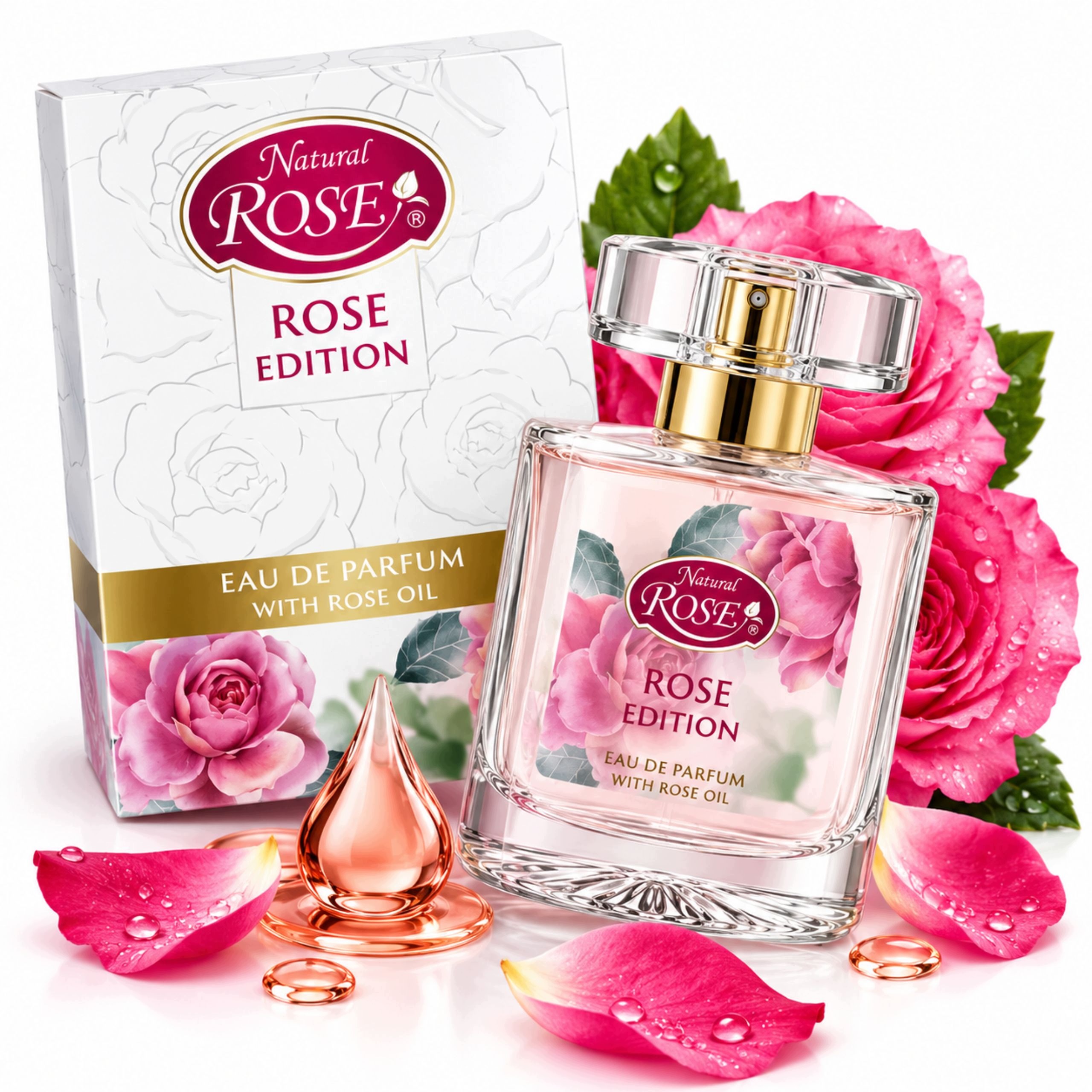 Čerstvé parfém s růžovým olejem Rose Natural 50 ml Bulharsko Trvalé Krásné