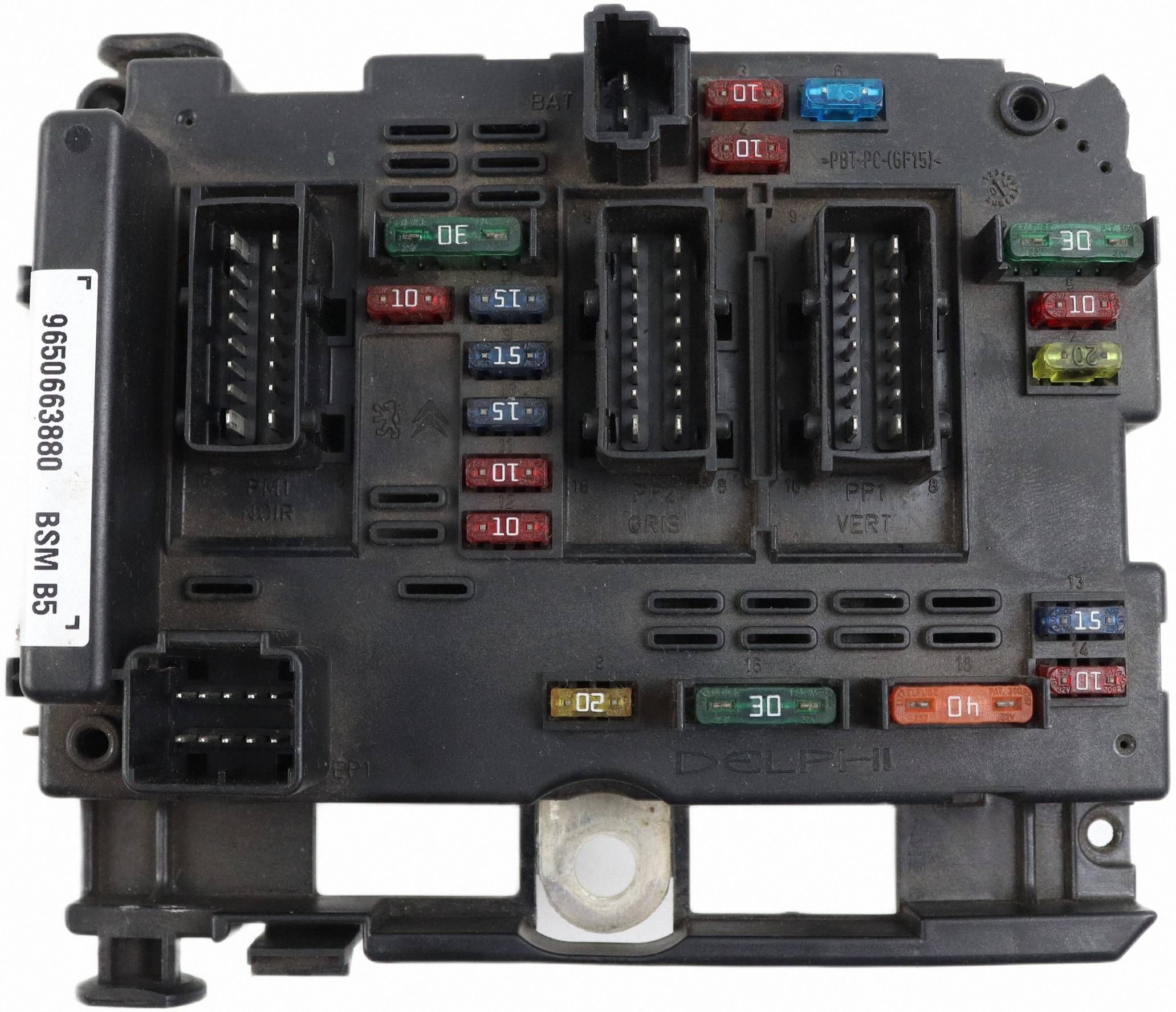CITROEN PEUGEOT module control unit compartment BSM 9650663880