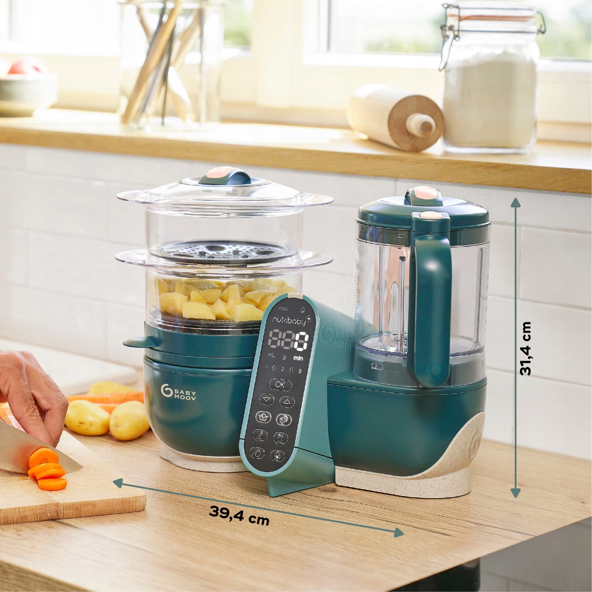 BABYMOOV Nutribaby Plus Zielony Robot Kuchenny Dla Niemowląt 2200ml — miniatura 8