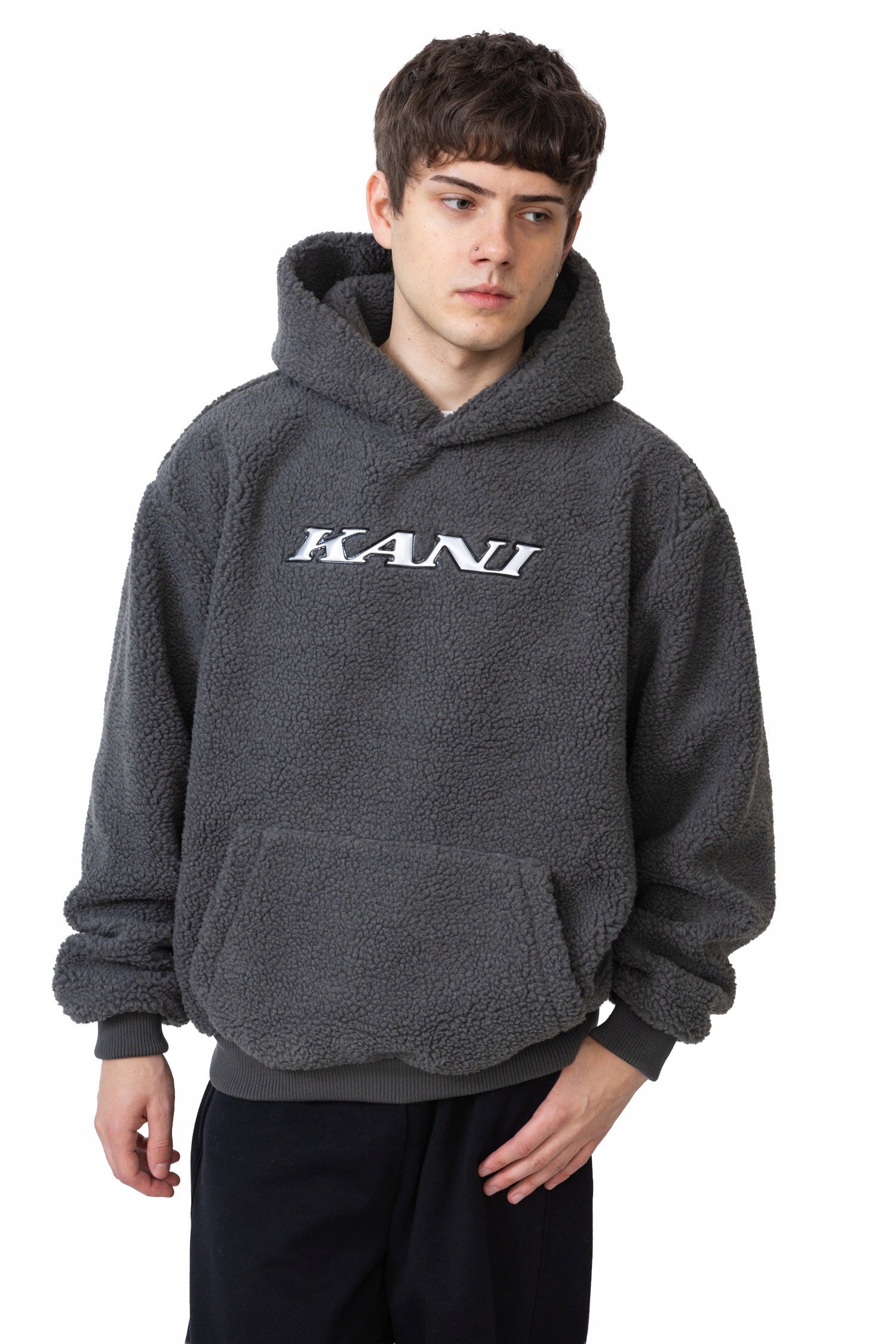 Karl Kani mikina fleecová Silver Teddy S