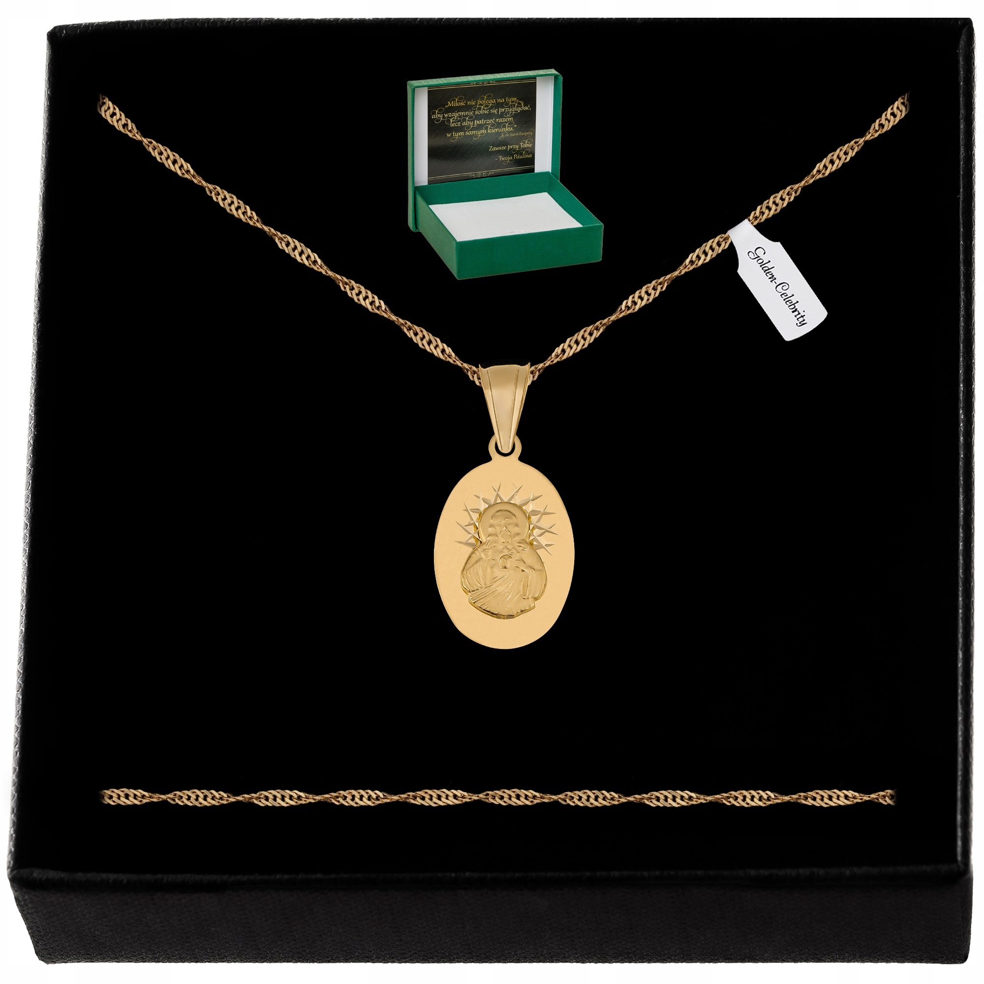 Dámský Zlatý Náhrdelník S Přívěskem 925/585 Gravírování