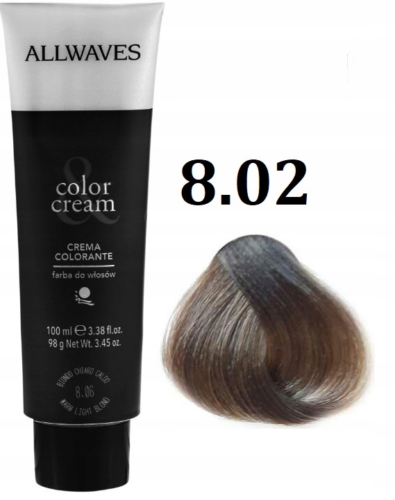 

Allwaves farba do włosów profesjonalna 8.02 100ml