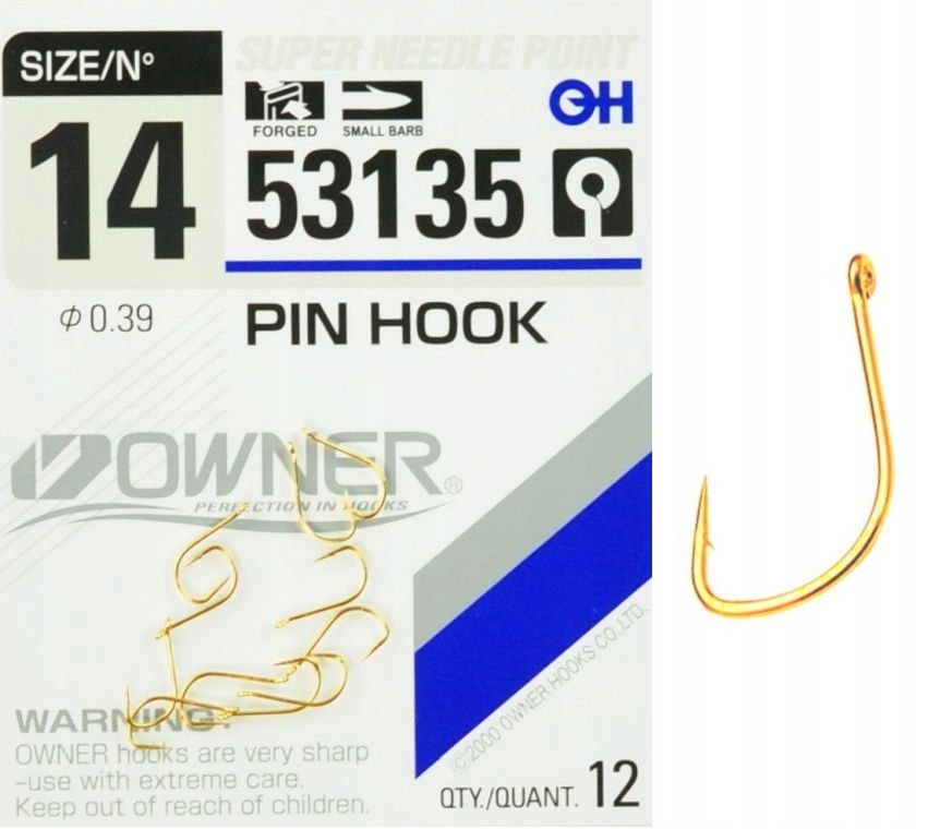 Nr 14 Haczyki 53135 Owner Pin Hook Kuty Hi-carbon