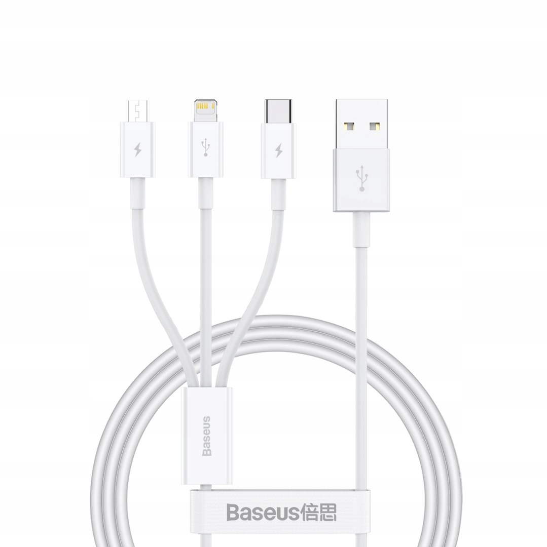3w1 Kabel przewód Superior Series Usb-a Usb-c iPhone Lightning micro