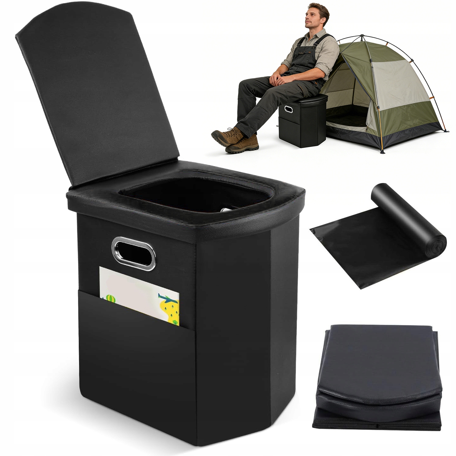 Toaleta Turystyczna Składana Kempingowa Przenośna Do Auta 200KG