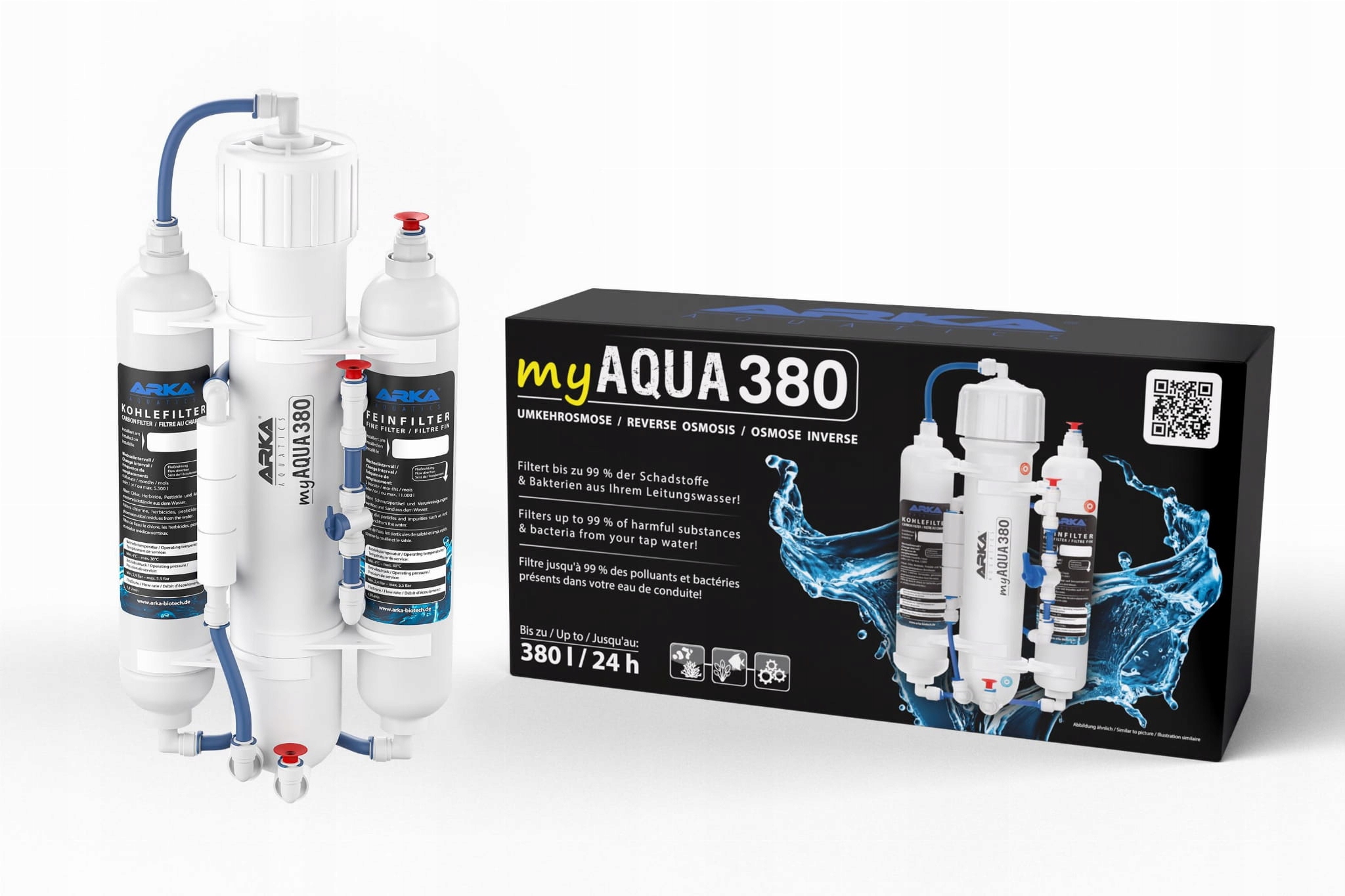 

Arka MYAQUA380 Filtr Ro 380L/24H Zestaw Kompletny